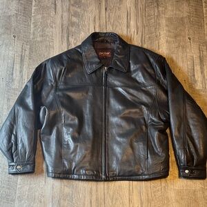 J. Park Collection Men's Classic Black Leather Jacket - Size XL